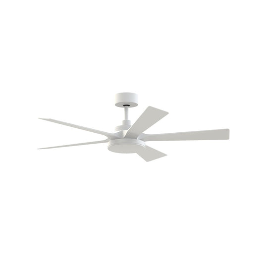 Fanimation TorchAire 52in 5-Blade Ceiling Fan | Matte White and Opal Frosted Glass | Living Room & Covered Patio | 52 x 52 x 14.8 in | Model FPD8570MW