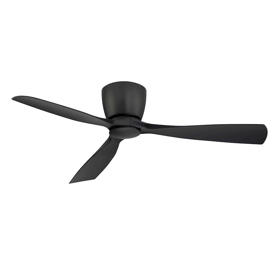 Fanimation Klinch 52in 3-Blade Ceiling Fan with LED Light | Black and Opal Frosted Glass | Indoor/Outdoor Living Room & Bedroom | Model FPS7679BL