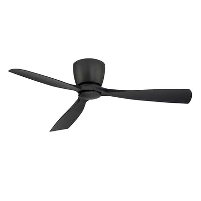 Fanimation Klinch 52in 3-Blade Ceiling Fan with LED Light | Black and Opal Frosted Glass | Indoor/Outdoor Living Room & Bedroom | Model FPS7679BL