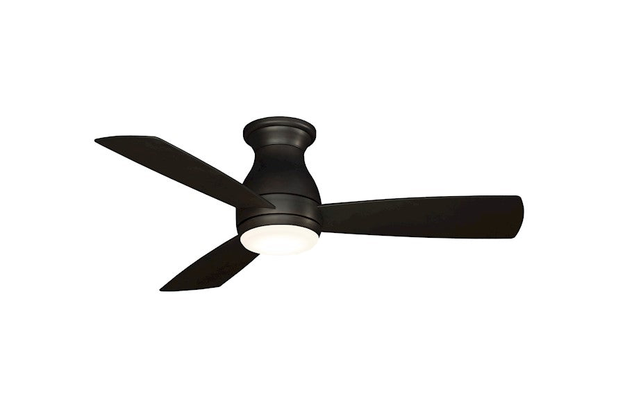 Fanimation Hugh 44in 3-Blade Ceiling Fan | Dark Bronze and Opal Frosted Glass | Indoor & Covered Outdoor | 44 x 44 x 12 in | Model FPS8332DZW