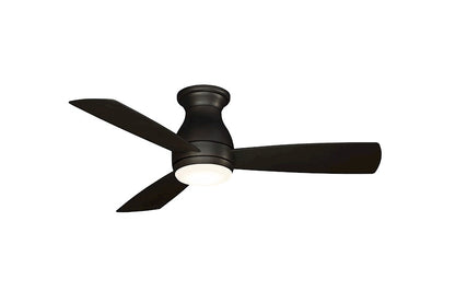 Fanimation Hugh 44in 3-Blade Ceiling Fan | Dark Bronze and Opal Frosted Glass | Indoor & Covered Outdoor | 44 x 44 x 12 in | Model FPS8332DZW