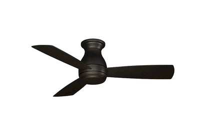 Fanimation Hugh 44in 3-Blade Ceiling Fan | Dark Bronze and Opal Frosted Glass | Indoor & Covered Outdoor | 44 x 44 x 12 in | Model FPS8332DZW