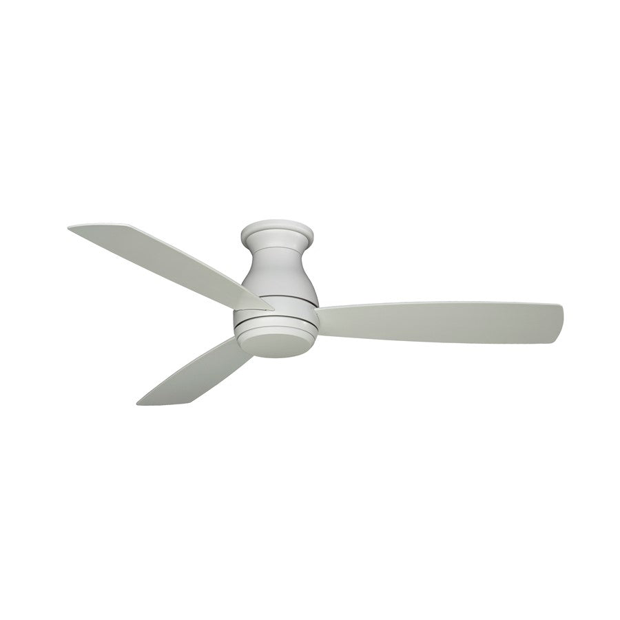 Fanimation Hugh 52in 3-Blade Ceiling Fan | Matte White and Opal Frosted Glass | Bedroom & Living Room | 52 x 52 x 12 in | Model FPS8355MWW