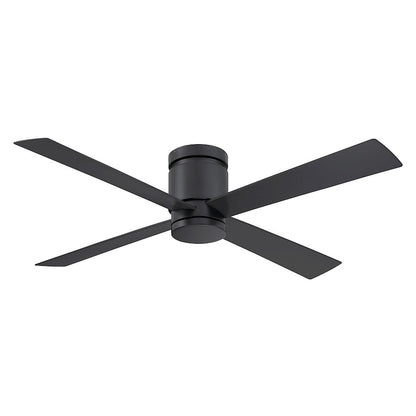 Fanimation Kwartet 52in 4-Blade Ceiling Fan | Black and Opal Frosted Glass | Bedroom & Covered Patio | 52 x 52 x 12 in | Model FPS8553BL