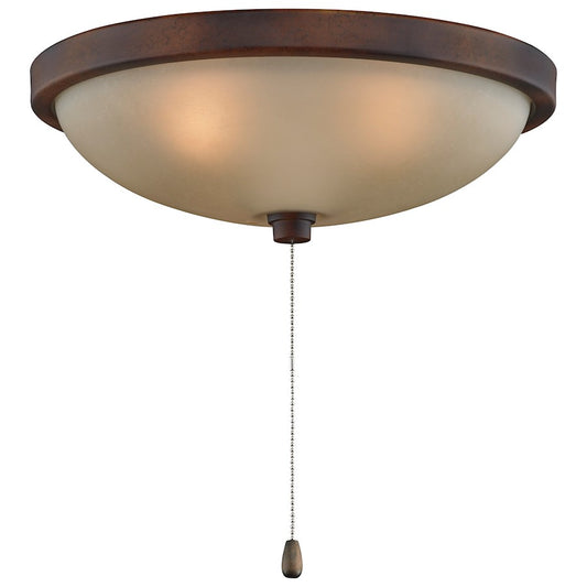 Fanimation 11in 3-Light Ceiling Fan Light Kit | Tortoise Shell and Amber Frosted Glass | Bedroom & Living Room | 11.65 x 11.65 x 6 in | Model LK124ATS