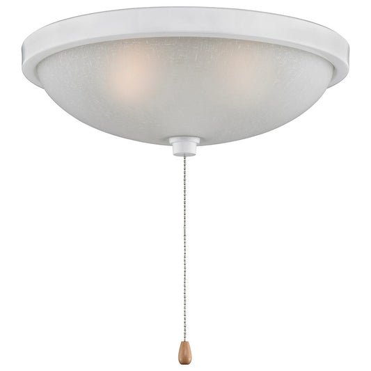 Fanimation 11in 3-Light Ceiling Fan Light Kit | Matte White and White Frosted Glass | Living Room & Bedroom | 11.65 x 11.65 x 6 in | Model LK124WMW