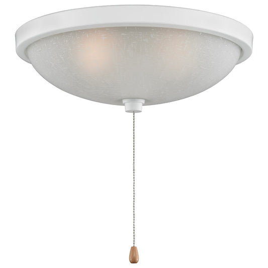 Fanimation 11in 3-Light Ceiling Fan Light Kit | White and White Frosted Glass | Dry/Damp Locations | 11.65 x 11.65 x 6 in | Model LK124WWH