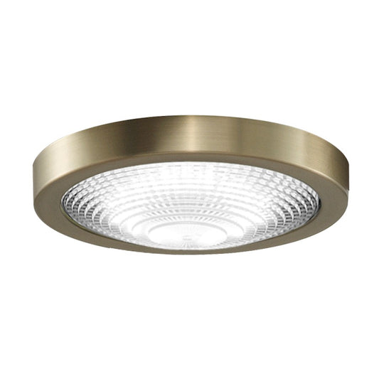 Fanimation Spitfire 7in LED Light Kit | Brushed Satin Brass and Frosted Fresnel | Ceiling Fan Light Kit for Indoor & Outdoor Damp | Model LK6721BDCBS