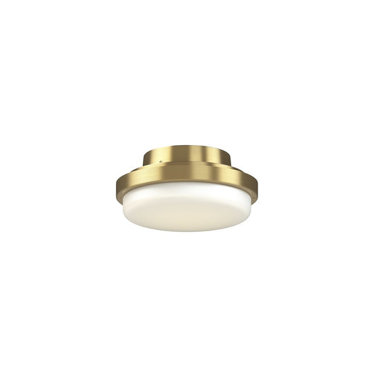 Fanimation TriAire 7in 1-Light LED Light Kit | Brushed Satin Brass and Opal Frosted Glass | CCT Select Dimmable Ceiling Fan Light | Model LK8514BS