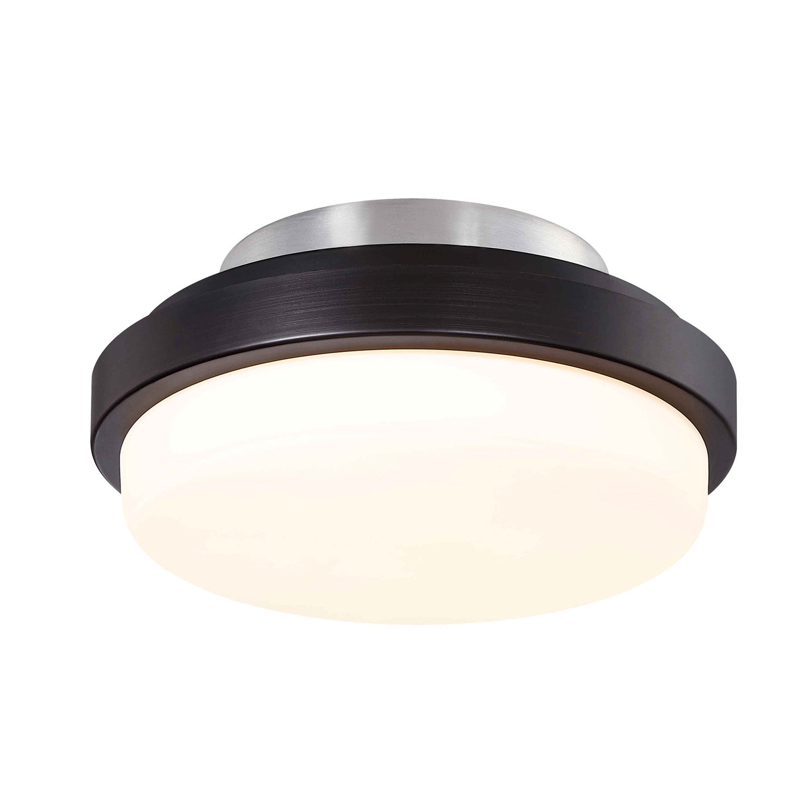 Fanimation TriAire Custom 7in LED Light Kit | Dark Bronze and Opal Frosted Glass | Outdoor Patio & Pergola Ceiling Fan Light | 1600 Lumens | Model LK8514DZM