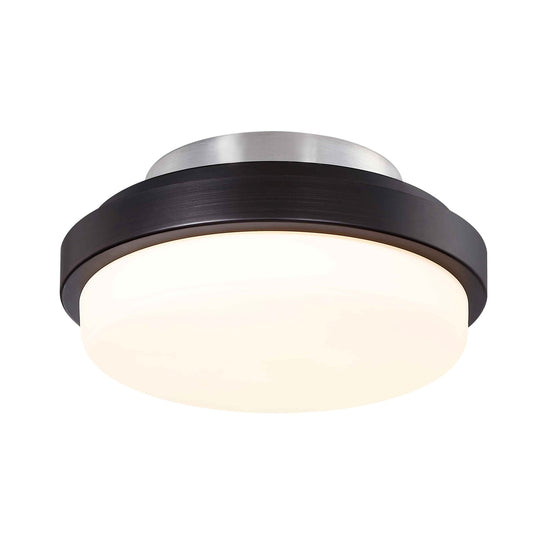 Fanimation TriAire Custom 7in LED Light Kit | Dark Bronze and Opal Frosted Glass | Outdoor Patio & Pergola Ceiling Fan Light | 1600 Lumens | Model LK8514DZM