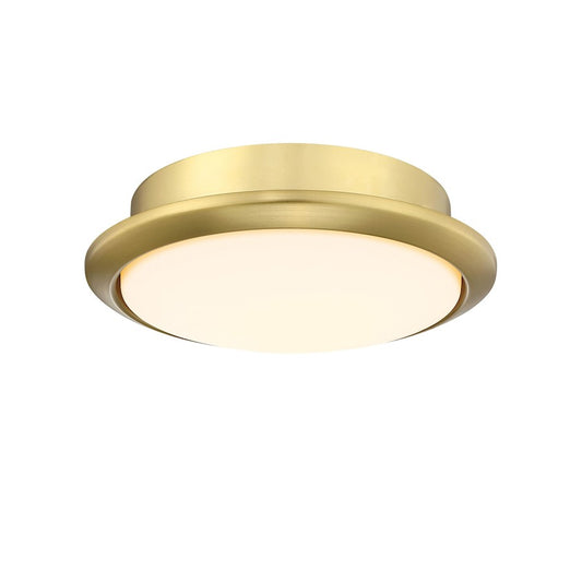 Fanimation Wrap Custom 7in LED Light Kit | Brushed Satin Brass and Opal Frosted Glass | Ceiling Fan Light Kit for Indoor & Covered | Model LK8530BS