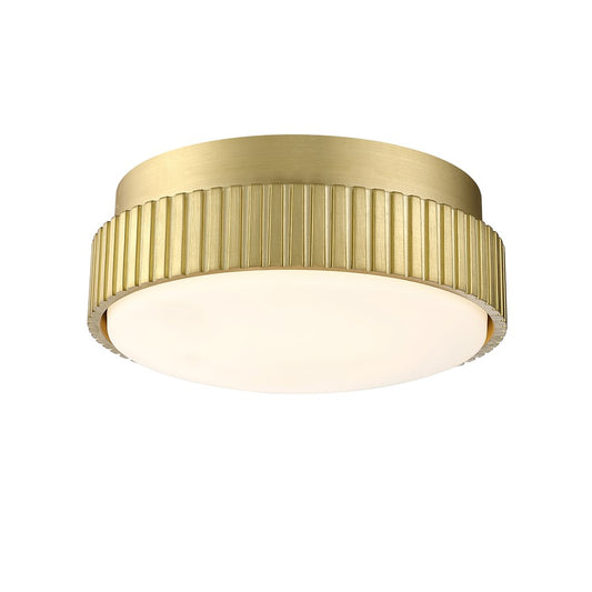 Fanimation Kute 5in 1-Light LED Light Kit | Brushed Satin Brass and Opal Frosted Glass | Damp Rated for Patio & Bathroom | Model LK8561BS