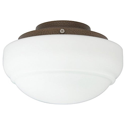 Fanimation Low Profile Light Kit 5.2in 1-Light Ceiling Fan Light Kit | Brushed Nickel and Rounded Glass | Bedroom & Living Room | Model LKLP101BN