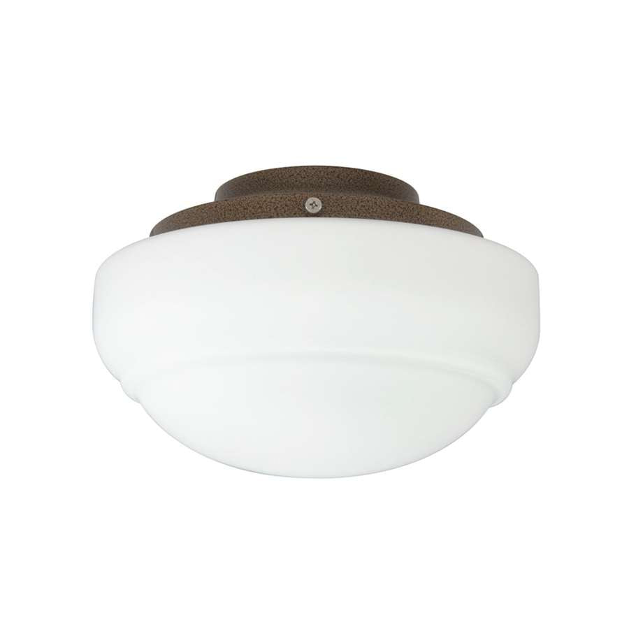 Fanimation Low Profile Light Kit 5.2in 1-Light Ceiling Fan Light Kit | Satin Nickel and Rounded Glass | Bedroom & Living Room | Model LKLP101SN