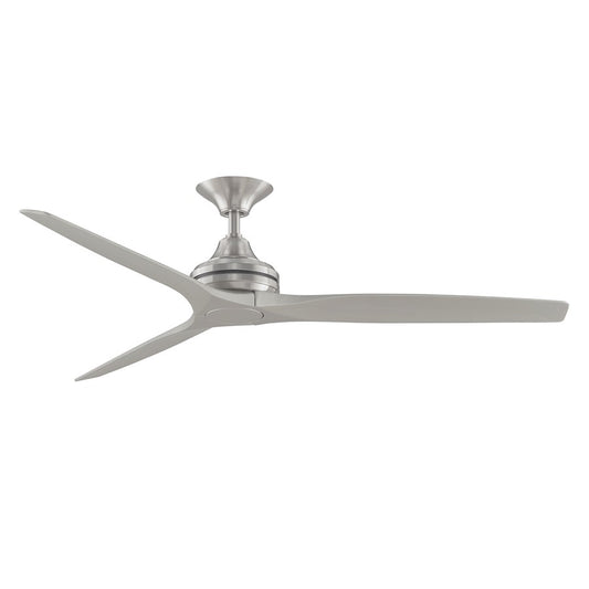 Fanimation Spitfire 60in 3-Blade Ceiling Fan | Brushed Nickel Motor | Damp Rated for Covered Patios & Bedrooms | 6641 CFM, 21° Pitch | Model MA6721BN