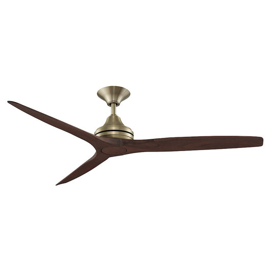 Fanimation Spitfire 60in 3-Blade Ceiling Fan | Brushed Satin Brass Motor | Damp Rated for Covered Patios & Bedrooms | 6641 CFM, 21° | Model MA6721BS