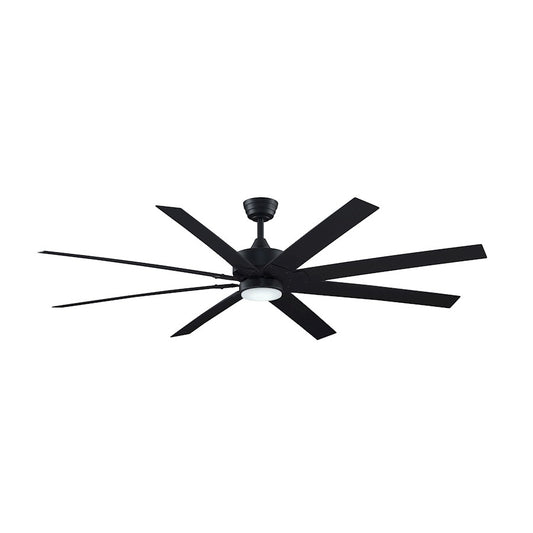 Fanimation Levon Custom 52in 8-Blade Ceiling Fan | Black Finish | Outdoor Patio & Living Room | 52 x 52 x 16 in | Model MAD7912BBL