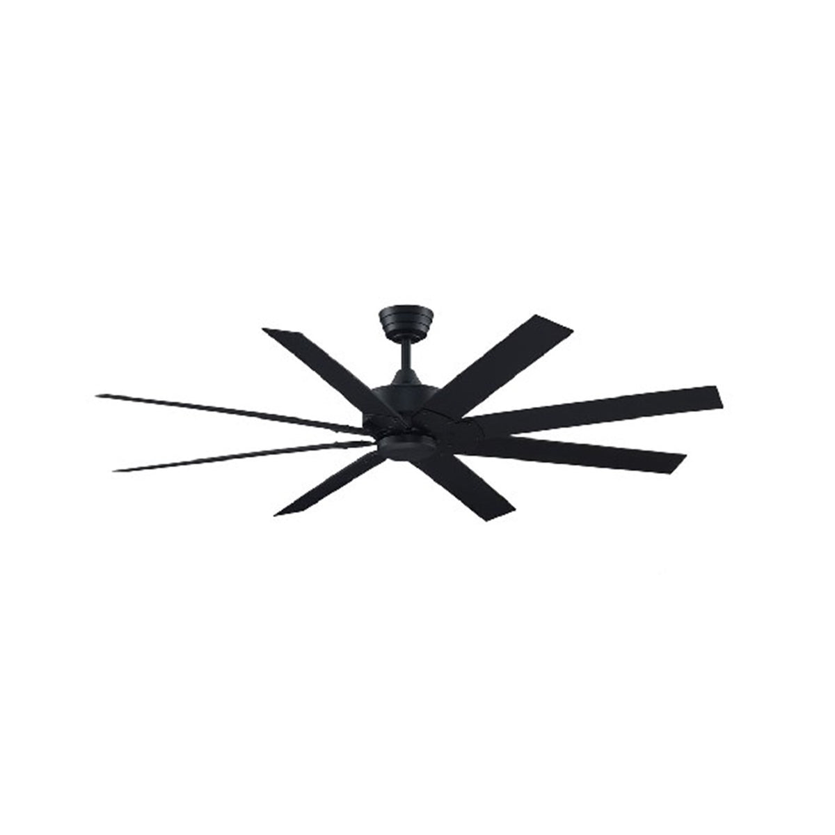 Fanimation Levon Custom 52in 8-Blade Ceiling Fan | Contemporary Matte Black DC Motor | Living Room & Covered Patio | 52 x 52 x 16 in | Model MAD7912BL