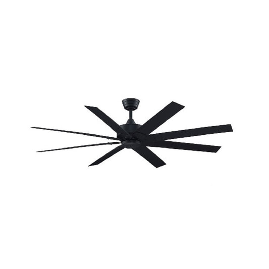 Fanimation Levon Custom 52in 8-Blade Ceiling Fan | Contemporary Matte Black DC Motor | Living Room & Covered Patio | 52 x 52 x 16 in | Model MAD7912BL