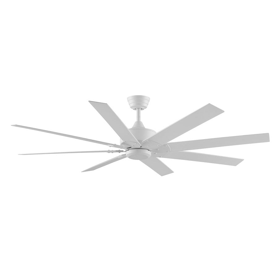 Fanimation Levon Custom 52in 8-Blade Ceiling Fan | Contemporary Matte White DC Motor | Living Room & Covered Patio | Model MAD7912BMW