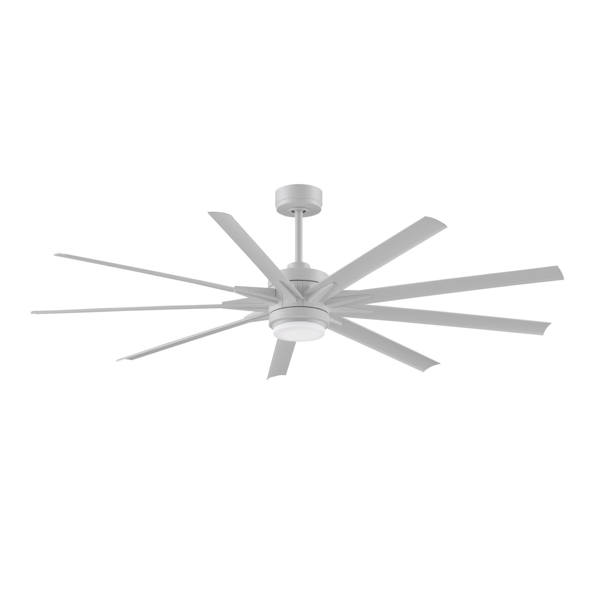 Fanimation Odyn Custom 72in 9-Blade Ceiling Fan | Matte White and Opal Frosted Glass | Living Room & Bedroom | 72 x 72 x 17 in | Model MAD8152MWW