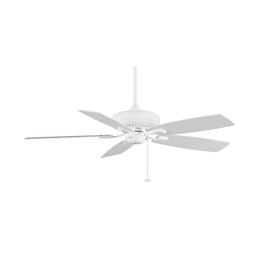 Fanimation Edgewood 52in 5-Blade Ceiling Fan | White and White/White Oak Blades | Living Room & Covered Patio | 52 x 52 x 1.3 in | Model TF610WH