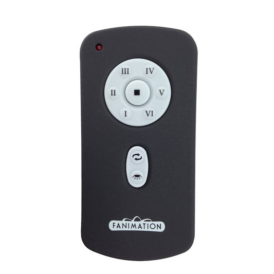 Fanimation TR39 Handheld DC Motor Transmitter | Black Finish | 6-Speed, Reverse & Light Control | 4.5in H | Model TR39