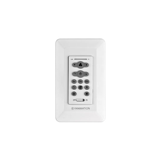 Fanimation TW306 16-Speed DC Wall Control | Matte White Finish | Fan, Light & CCT Select for Ceiling Fans | 2.76 x 1.85 x 4.57 in | Model TW306