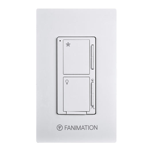 Fanimation Wall Control 3-Speed AC Motor/CCT Select | White | Bedroom & Living Room | 4 x 2 x 2 in | Model WC4WH