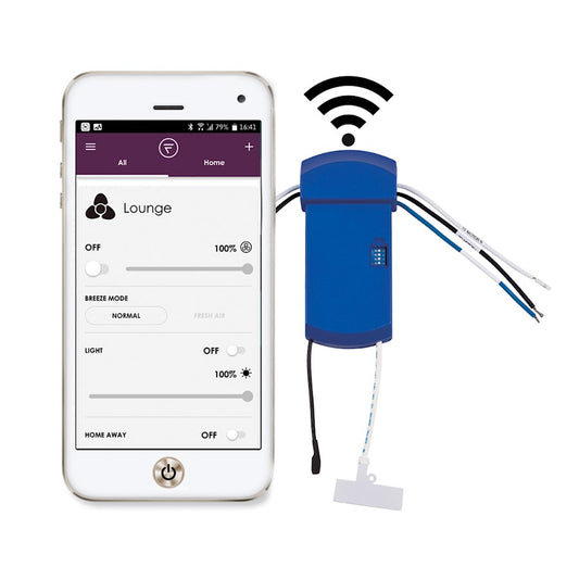 Fanimation Wrap 8531 Custom fanSync WiFi Receiver | Blue Finish | Smart Home Ceiling Fan Control | 5.04 x 2.52 x 1.22 in | Model WFR8531