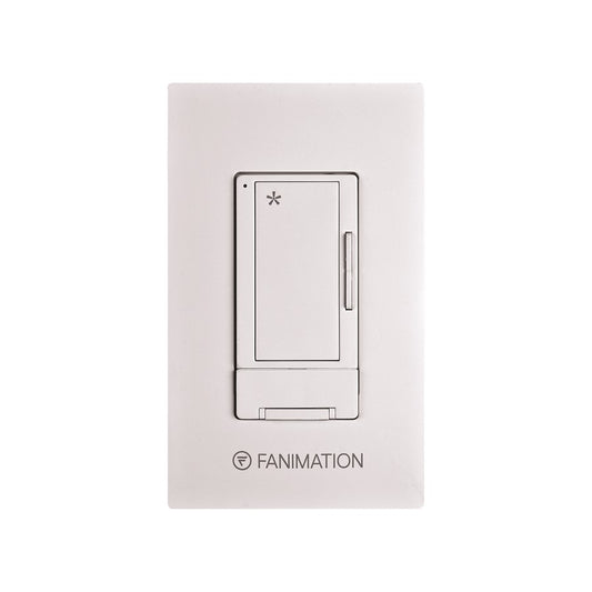 Fanimation Wall Control/Receiver 3-Speed Fan Control | White Finish | Bedroom & Living Room Fan Control | 2.76 x 2.02 x 4.57 in | Model WR505WH