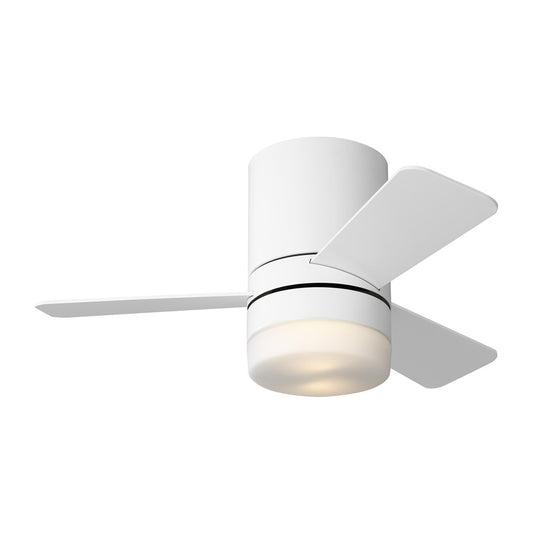 Generation Lighting Era 32 Hugger LED Fan, White/White/Light Kit - 3ERHR32RZWD