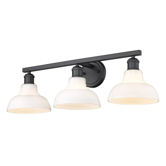 3 Light Bathroom Vanity Light, Black