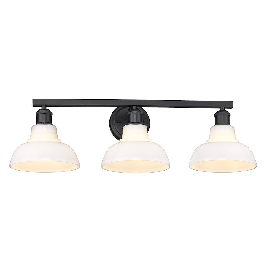 3 Light Bathroom Vanity Light, Black