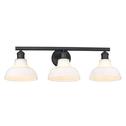 3 Light Bathroom Vanity Light, Black