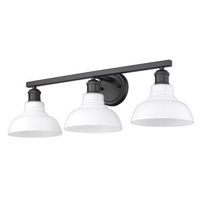 3 Light Bathroom Vanity Light, Black