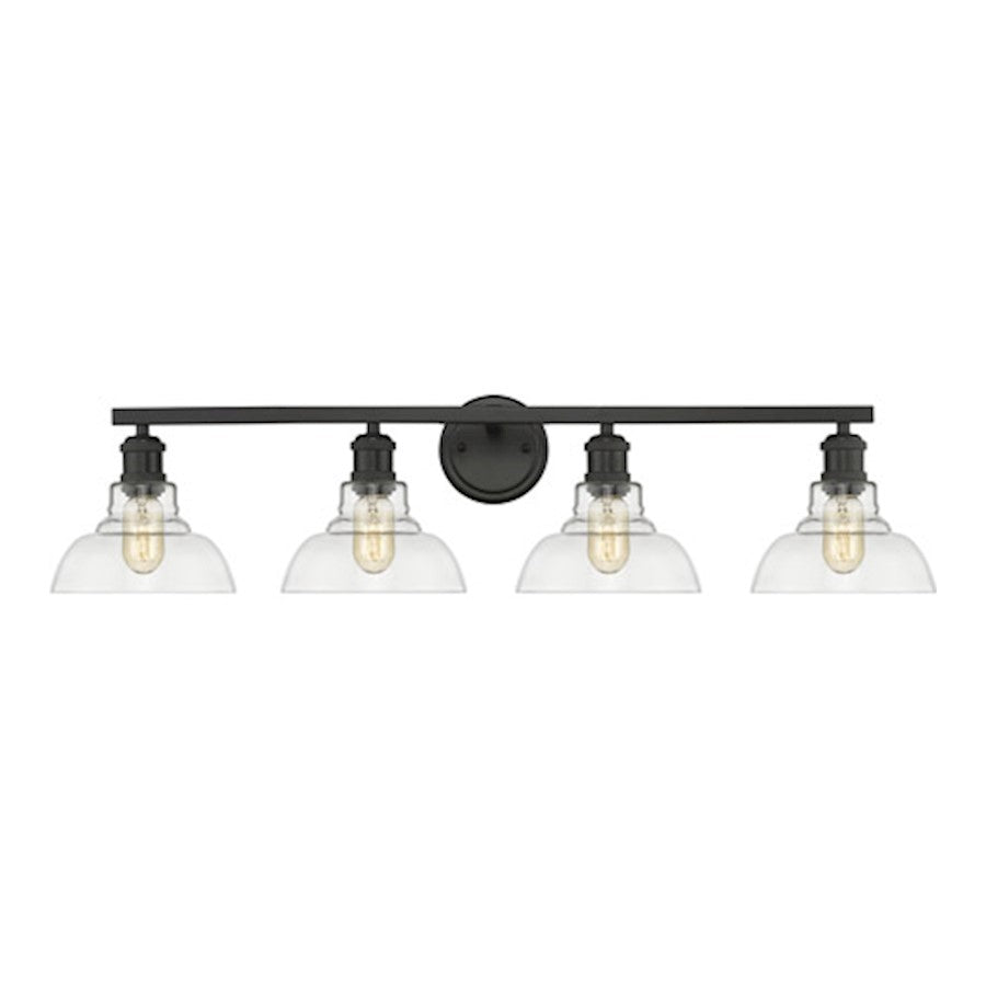 4 Light Bathroom Vanity Light, Black