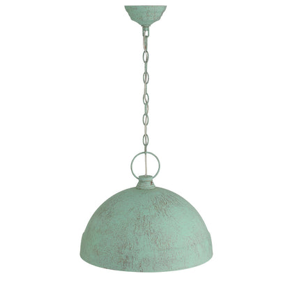 Golden Lighting Lincoln 16in 1-Light Pendant | Farmhouse Green Patina Steel | Kitchen Island & Dining Room | 16.75 x 16.75 x 14 in | Model 0318-L GP