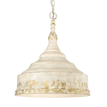 3 Light Pendant, Antique Ivory