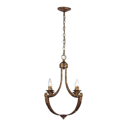 Golden Lighting Victoria 18in 4-Light Chandelier | Traditional Heirloom Gold Steel | Dining Room & Foyer | 18 x 18 x 22.5 in | Model 0815-4 HG