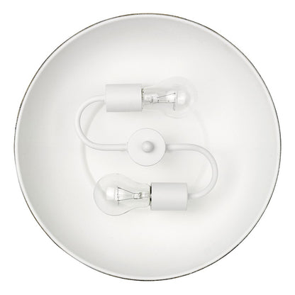 Golden Lighting Kinsley 2-Lt Flush Mount, Galvanized Steel