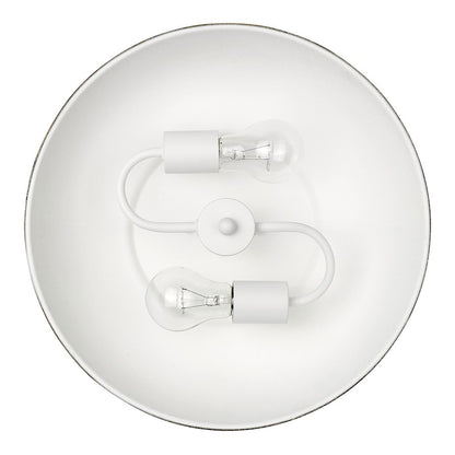Golden Lighting Kinsley 2-Lt Flush Mount, Galvanized Steel