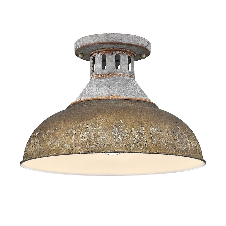 Golden Lighting Kinsley 1 Light Semi-Flush, Steel