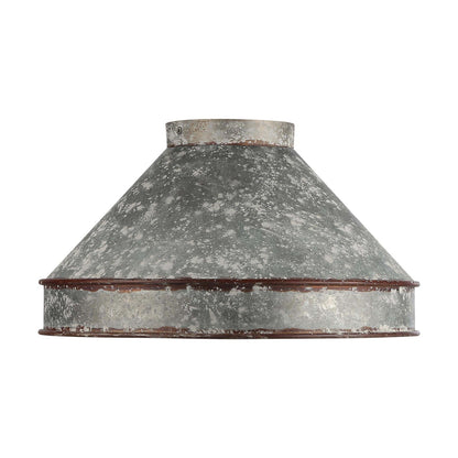 Golden Lighting Jasper 14in 3-Light Flush Mount | Farmhouse Antique Black Iron and Galvanized Steel | Hallway & Laundry Room | Model 0877-FM ABI-GV
