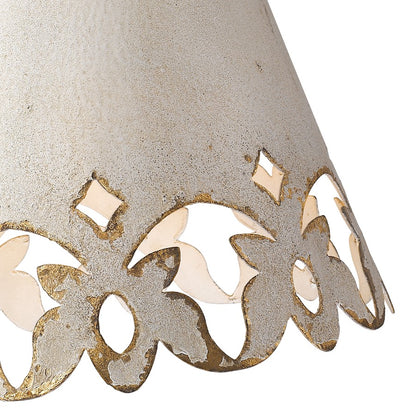1 Light Small Pendant, Antique Ivory