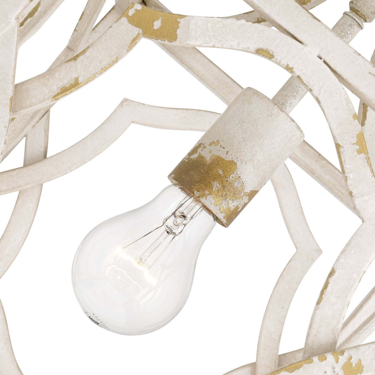 Golden Lighting Laurent 1-Light Pendant | Traditional Antique Ivory Steel Lantern | Kitchen & Foyer | 9 x 9 x 16 in | Model 0885-S AI