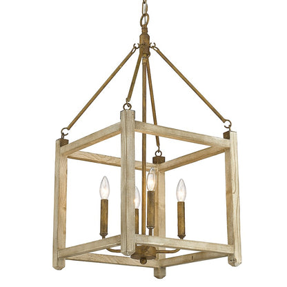4 Light Pendant, Burnished Chestnut