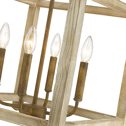 4 Light Pendant, Burnished Chestnut