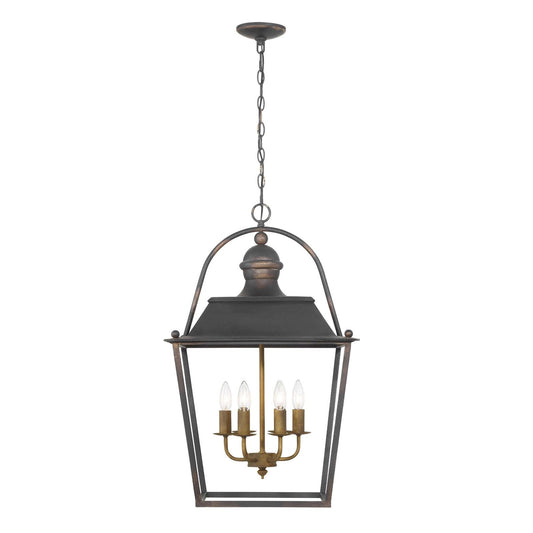 Golden Lighting Christoff 18in 6-Light Pendant | Traditional Antique Black Iron | Dining Room & Foyer | 18 x 18 x 28.75 in | Model 0888-6P ABI